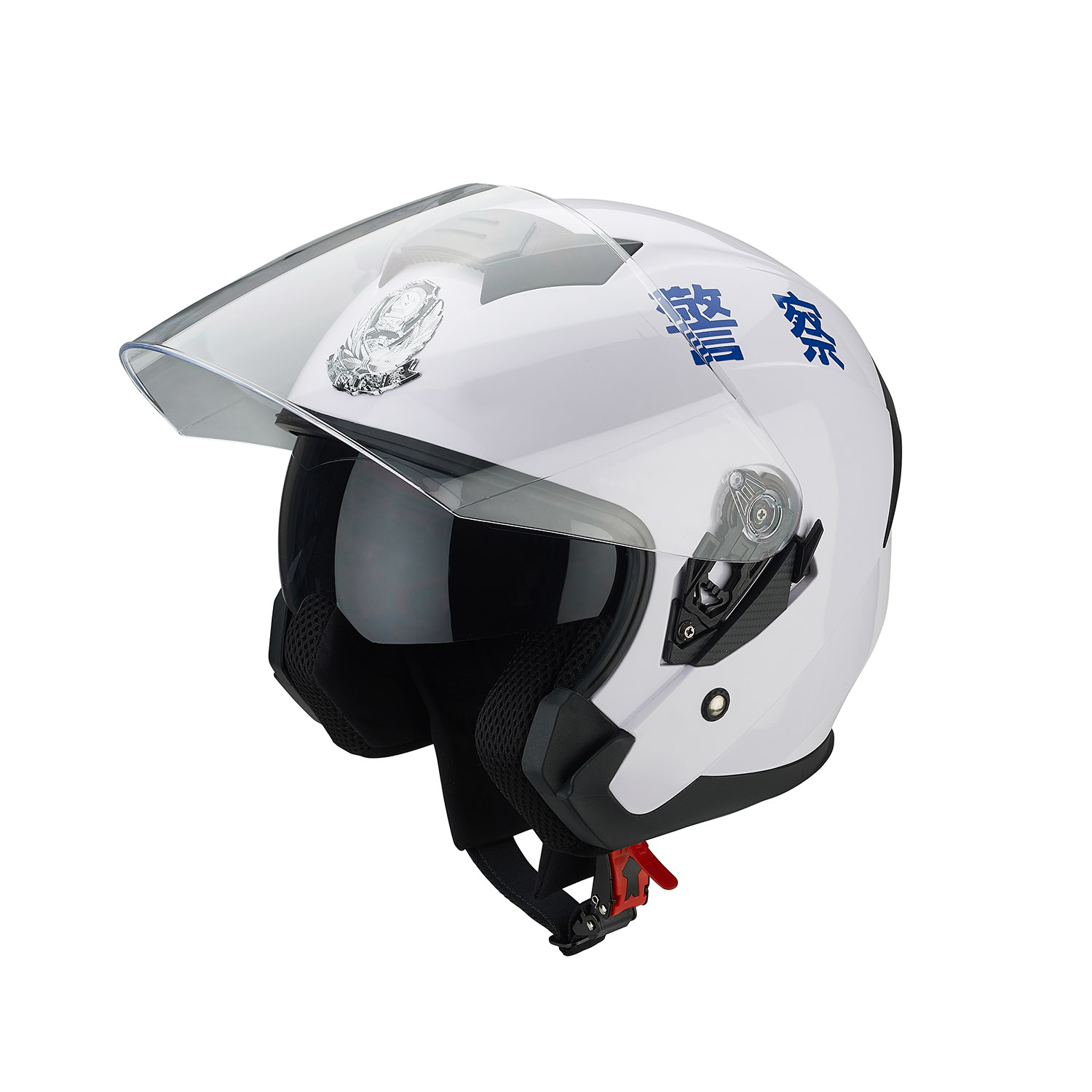 半盔d款bk-ds03_骑警盔/通讯头盔_温州市安平警用器材